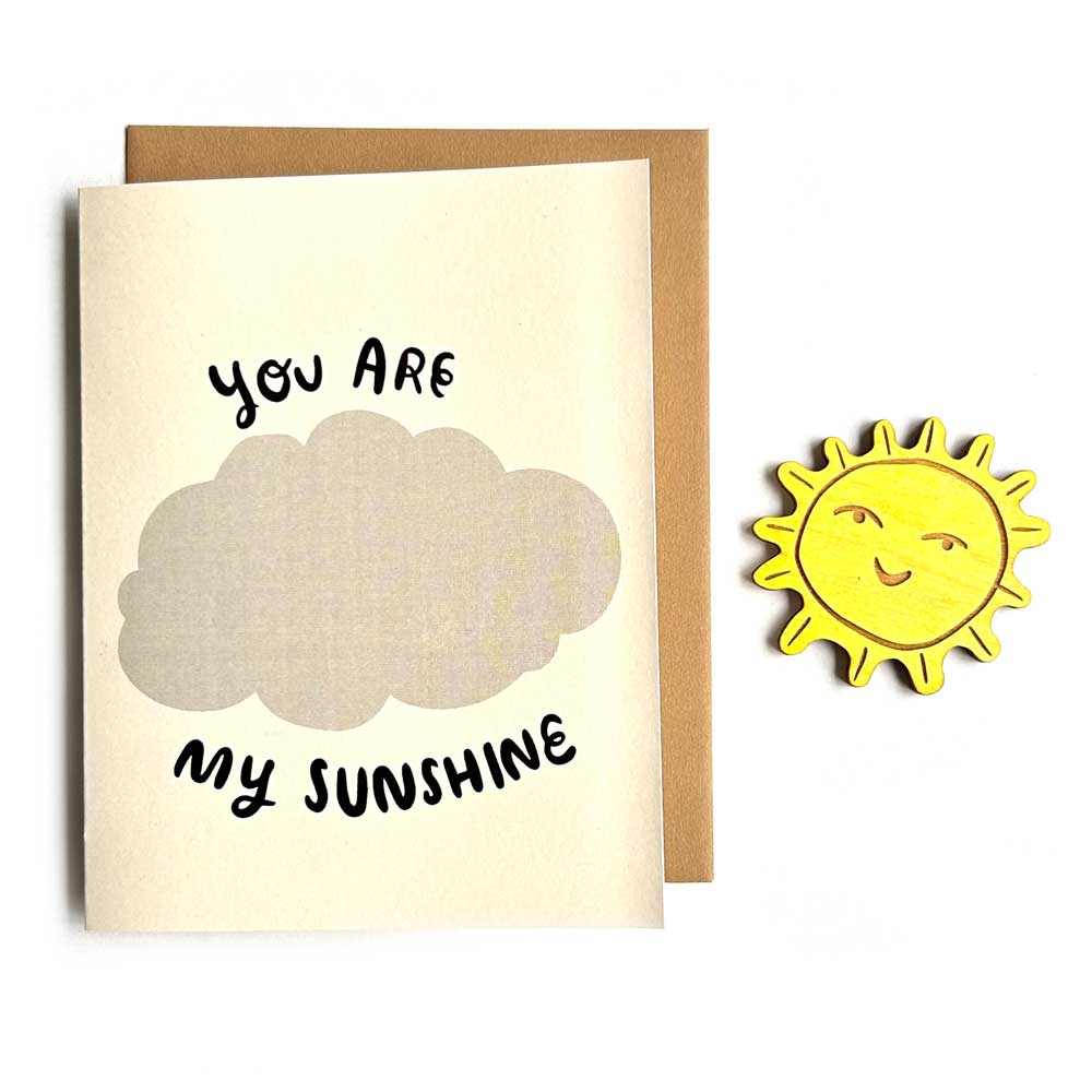 SnowMade - You Are My Sunshine - Sun Magnet w/ Card