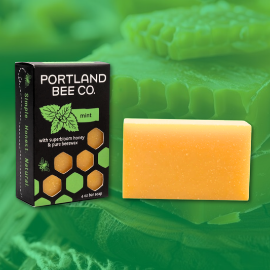 Mint & Honey Beeswax Bar Soap: Organic & Handmade