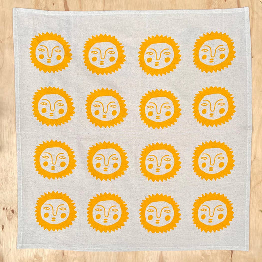 Nice life - Sun tea towel: Yellow