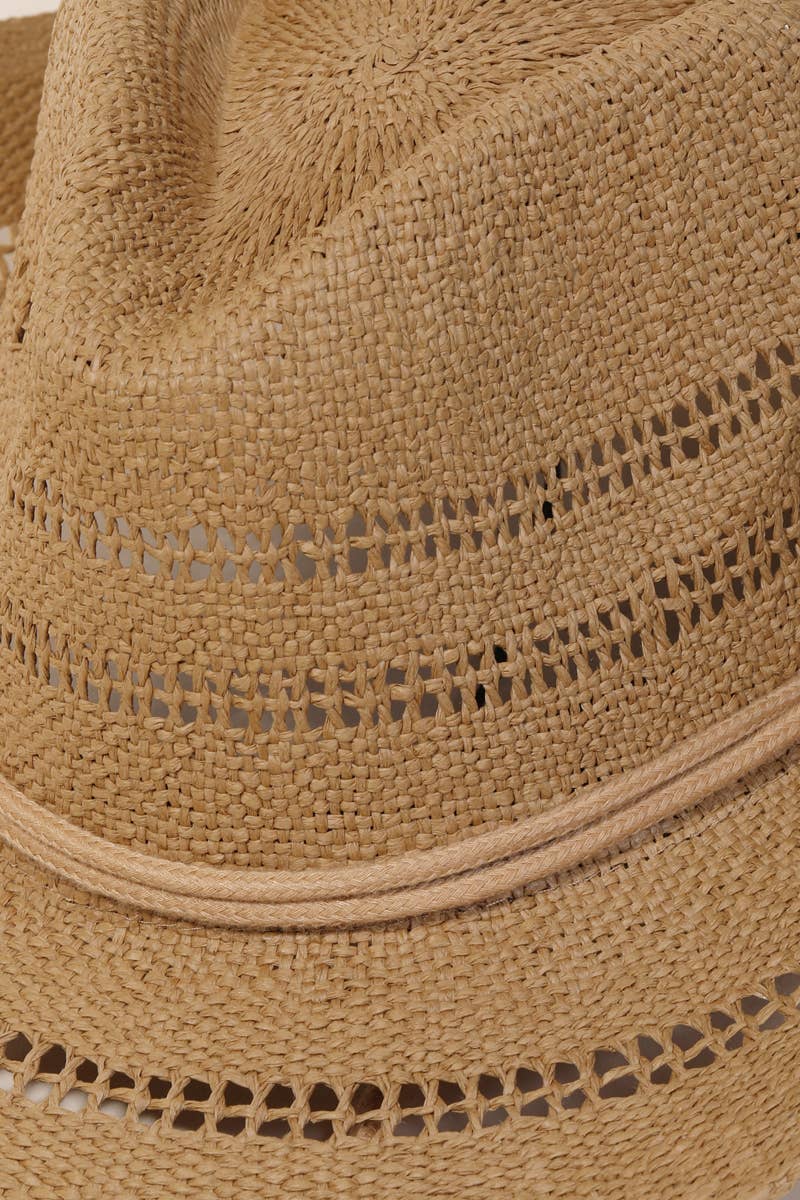 Straw Weave Western Cowboy Hat: KA