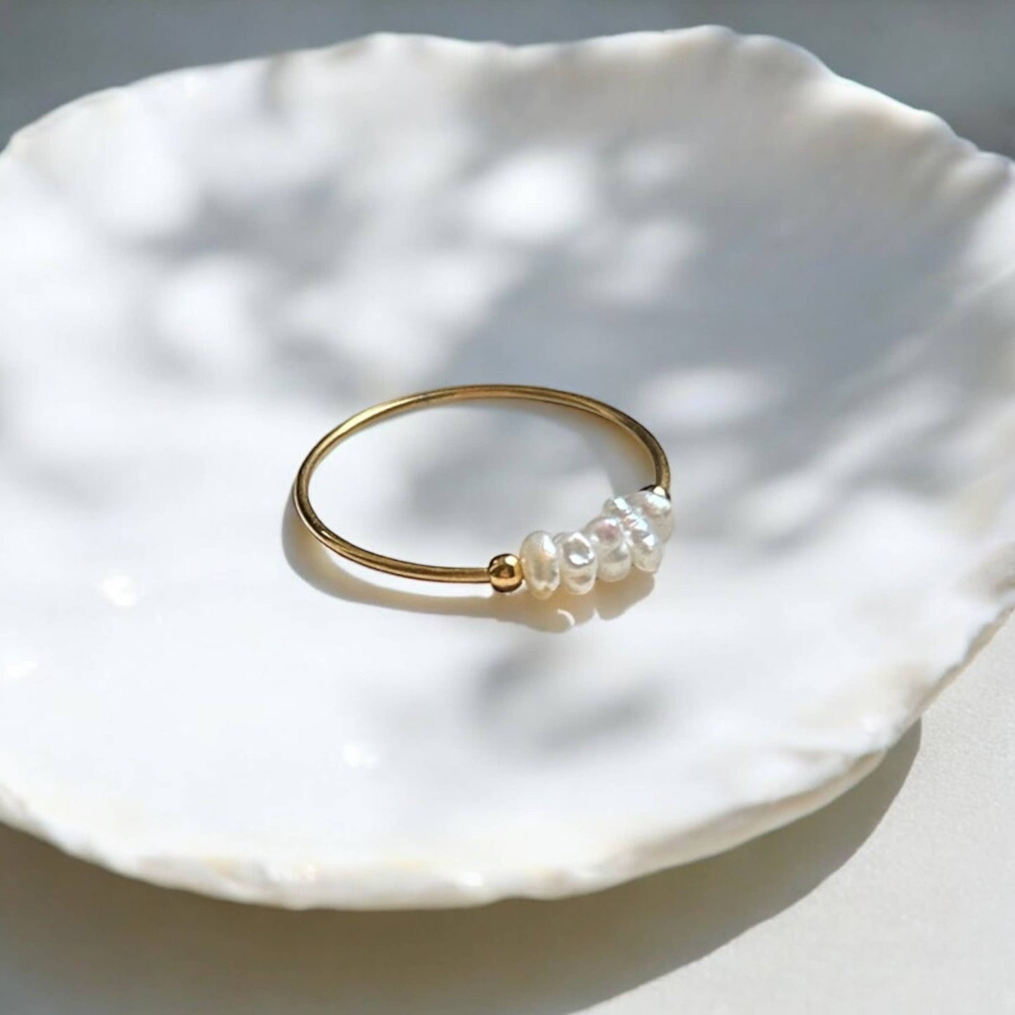 Boem Collection - Dainty Pearl Ring: 8