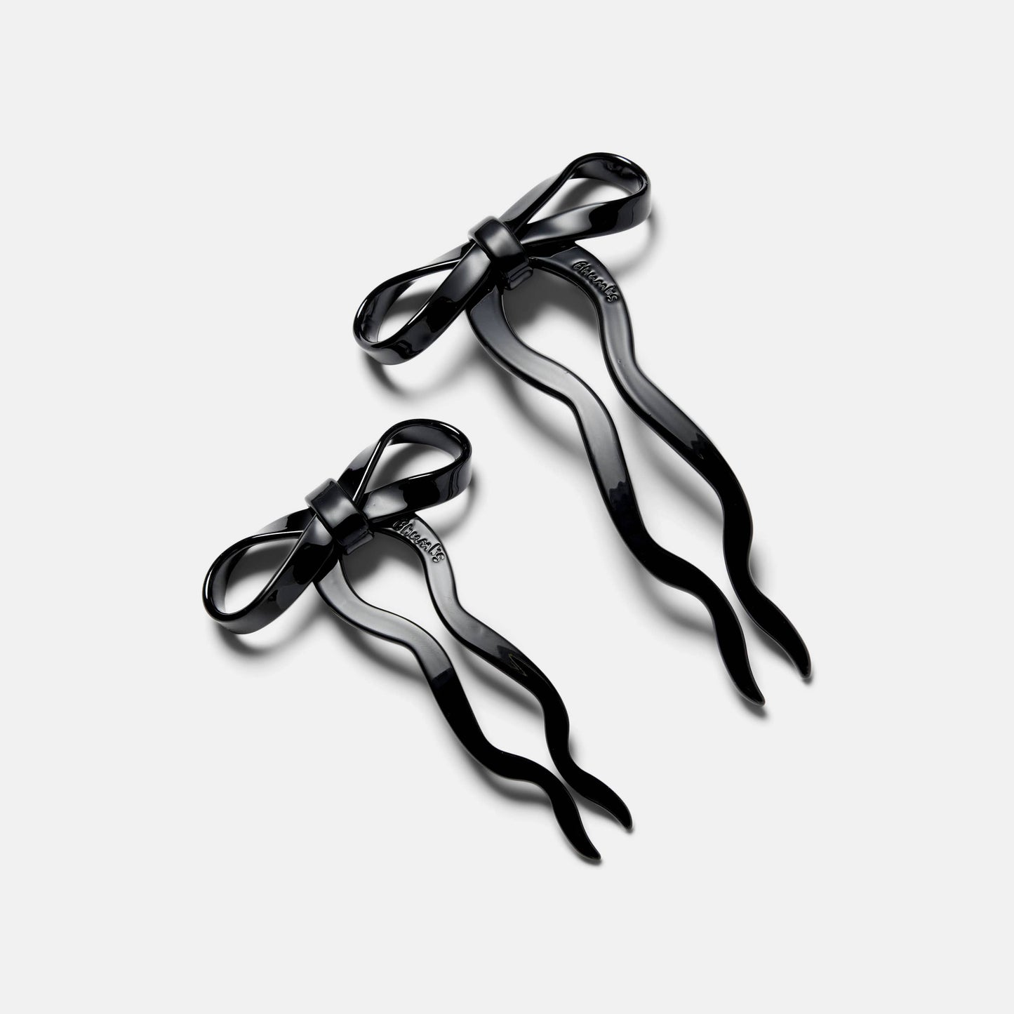 CHUNKS - Bow Hairpin in Large Black