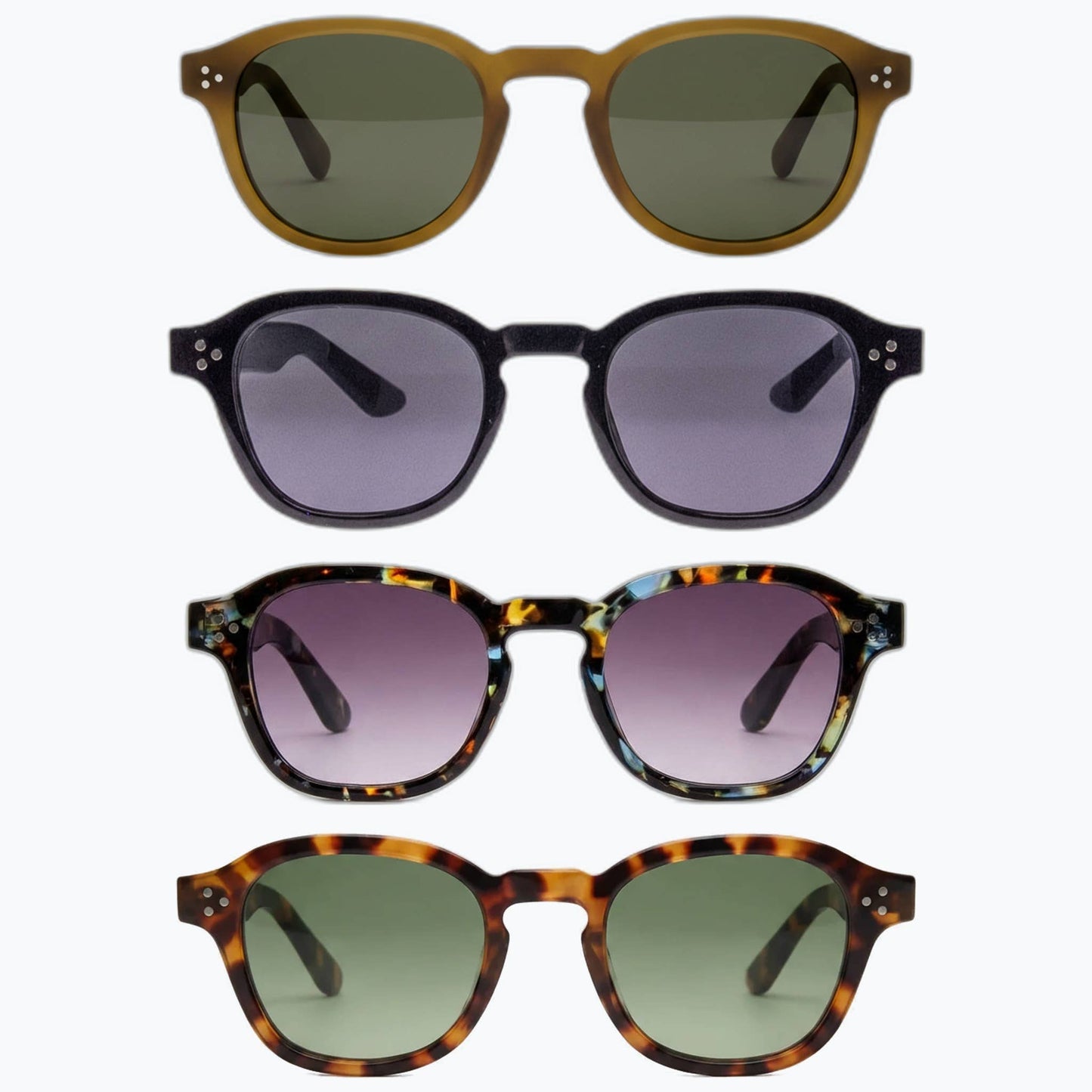 Jaxy Eyewear - Westside by Jaxy - Geometric Polarized Unisex Sunglasses: Blue Multi