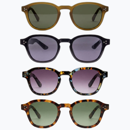 Jaxy Eyewear - Westside by Jaxy - Geometric Polarized Unisex Sunglasses: Blue Multi