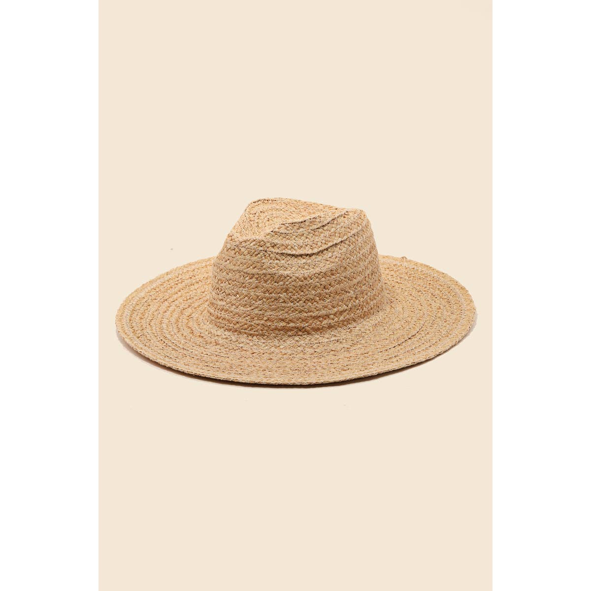 Anarchy Street - Straw Braid Flat Brim Sun Hat: TA