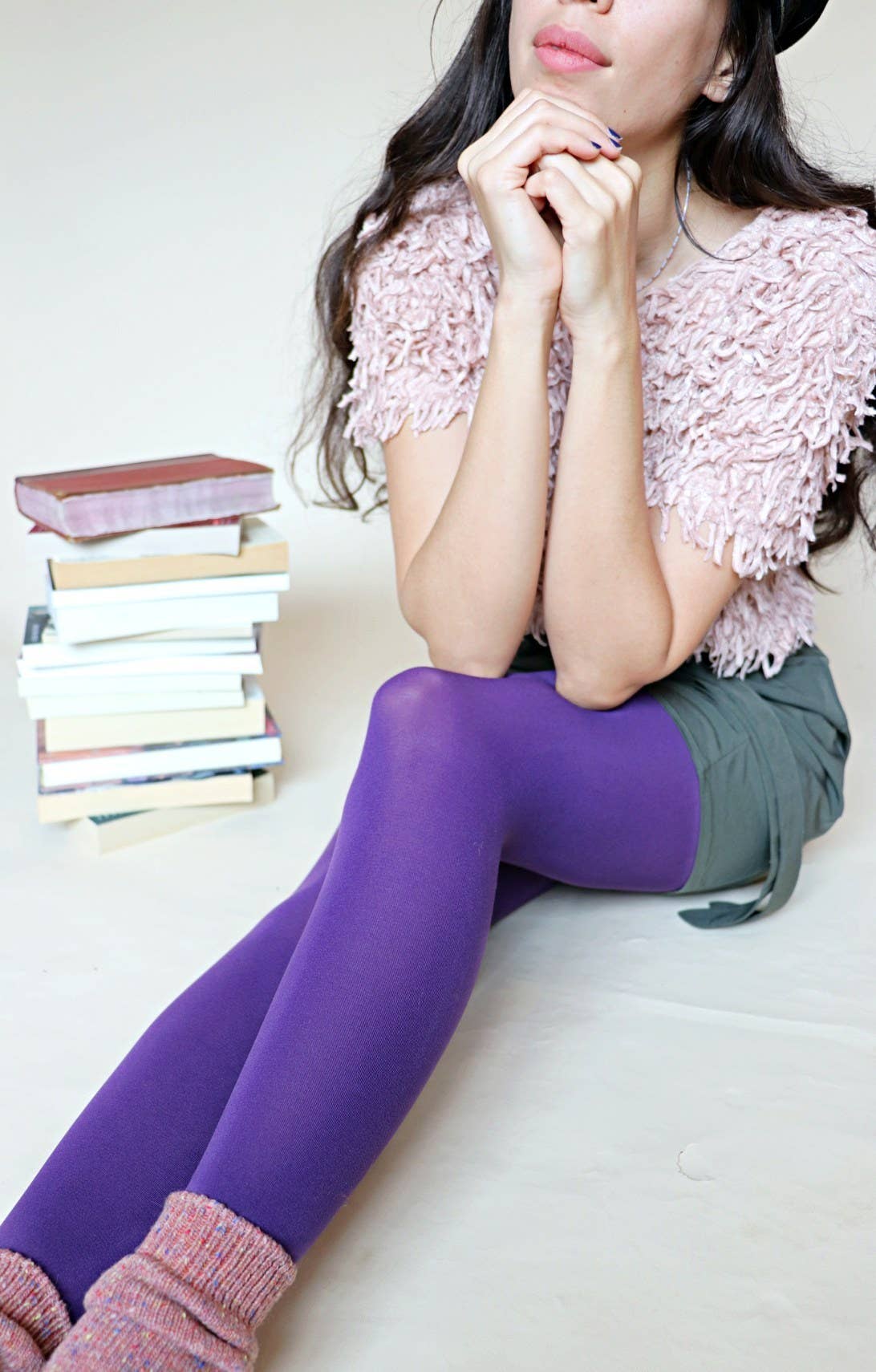 OPAQUE ZOKKI COLORED TIGHTS: Nutmeg / Small to Medium