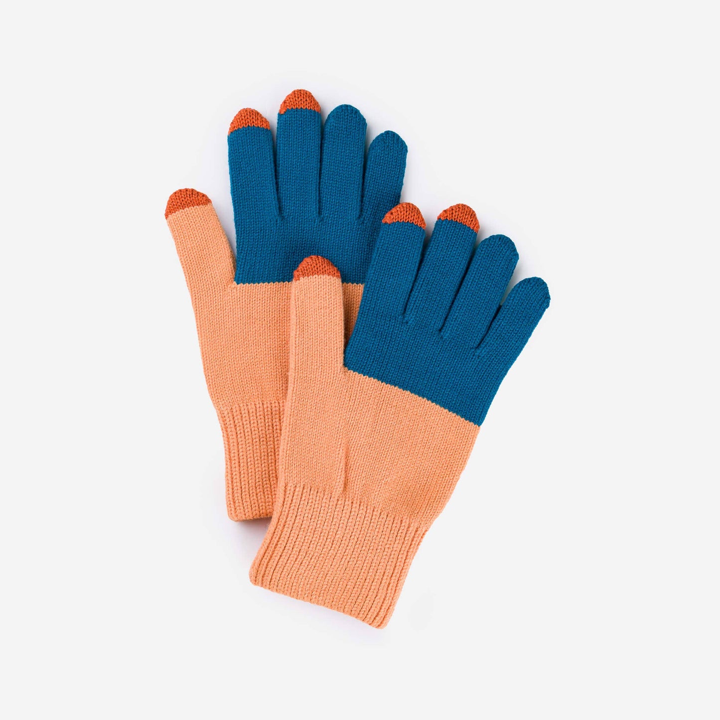 VERLOOP | knits - Colorblock Knit Touchscreen Gloves: Jade Yellow