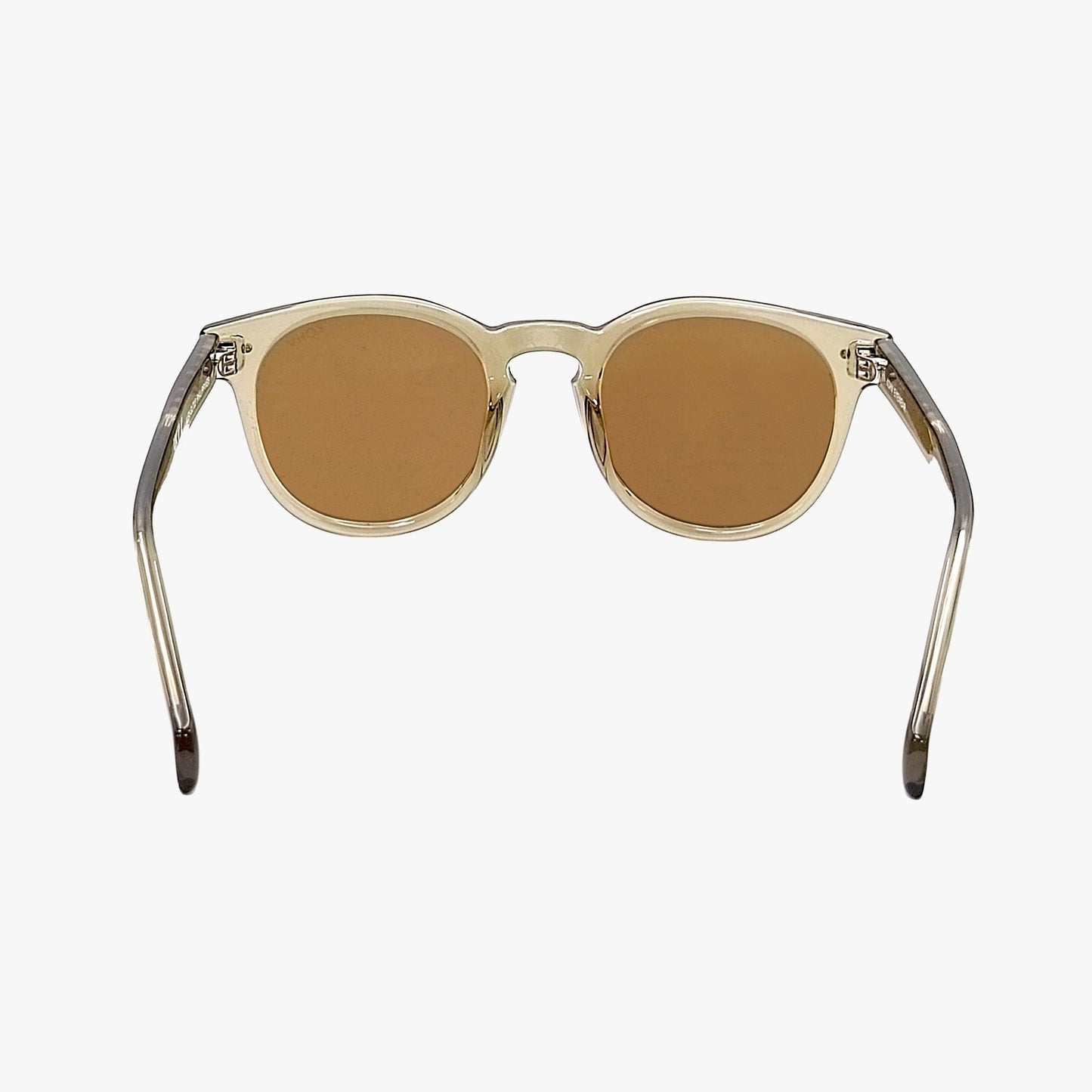 Kohv Eyewear - ALEX CRYSTAL TAUPE Polarized Round Fashion Sunglasses