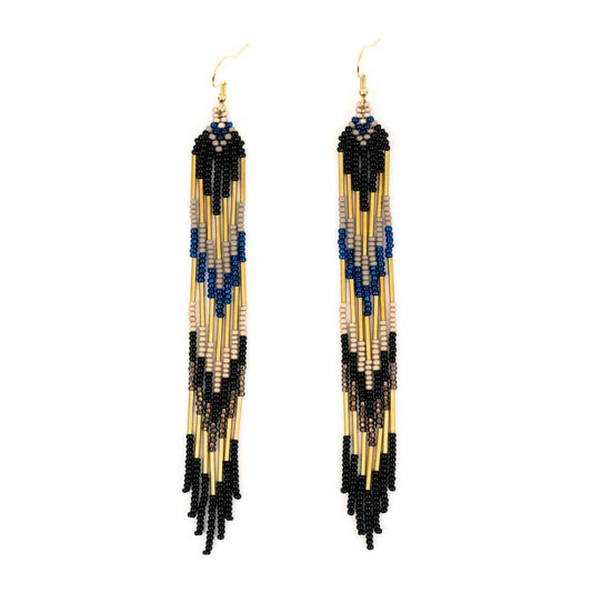 Free Spirit Fringe Earring: Midnight