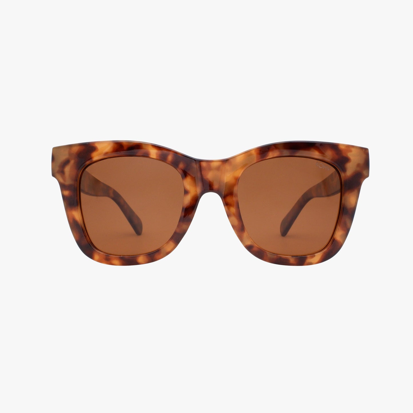 Kohv Eyewear - BAILEY AMBER TORTOISE Polarized Oversized Square Sunglasses