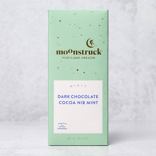 Moonstruck Chocolate Co - Minty Dark Chocolate Bar