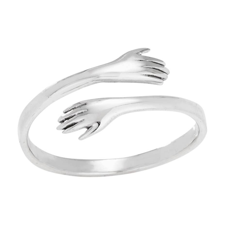 Tiger Mountain Jewelry - Hand Hug Sterling Silver Ring: 6