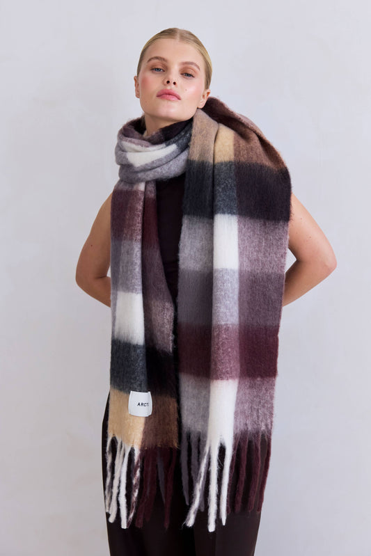 Arctic Fox & Co. - North America - The Reykjavik Scarf - 100% Recycled - Dark Berry - FW26
