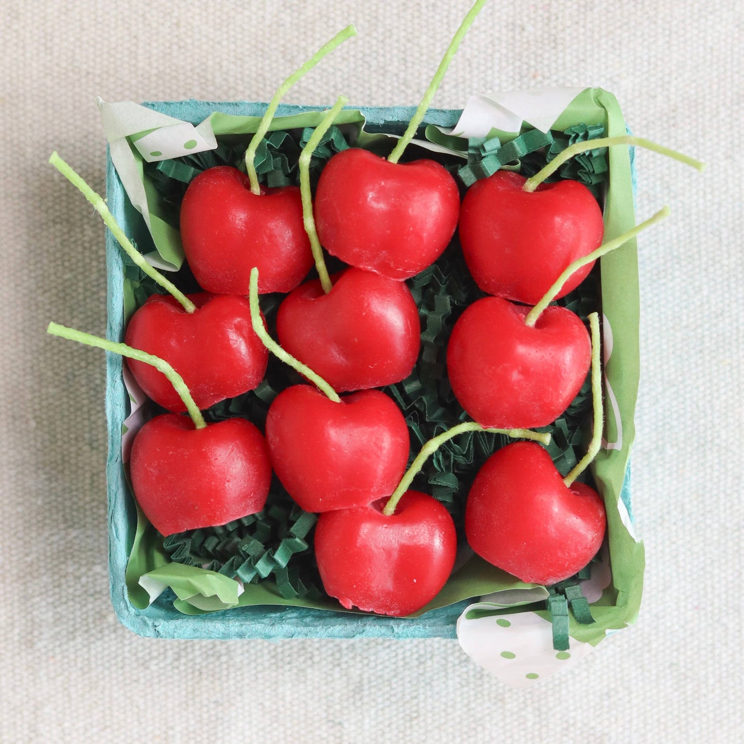 Happy Organics - Cherry Beeswax Birthday Candles: 10