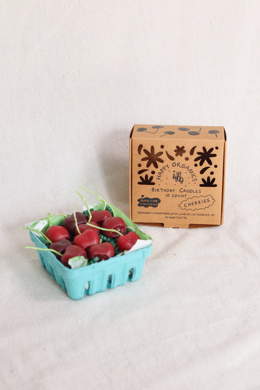 Dark Cherry Beeswax Birthday Candles 10-count: 10