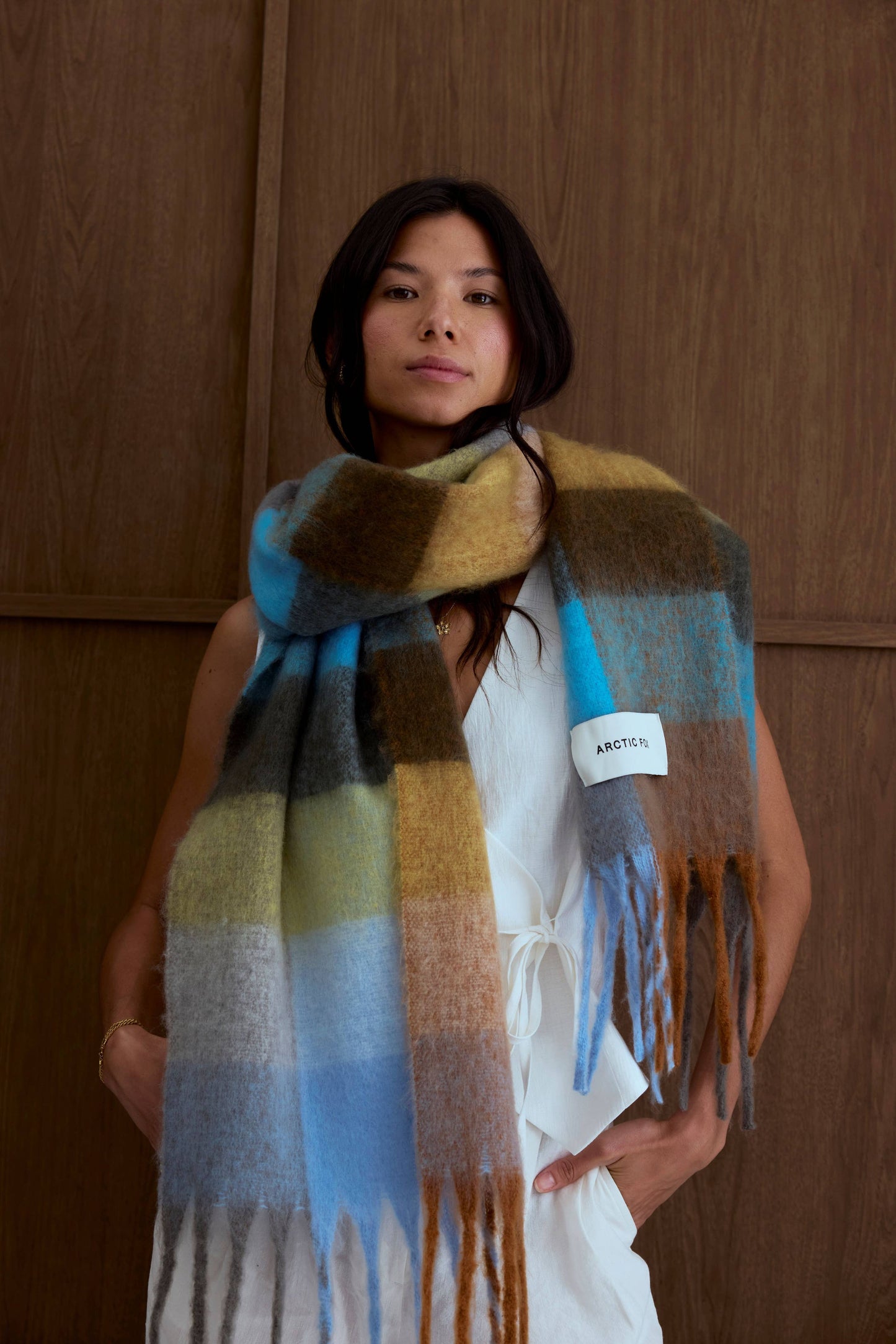 The Reykjavik Scarf - 100% Recycled - Blue/Orange - FW25