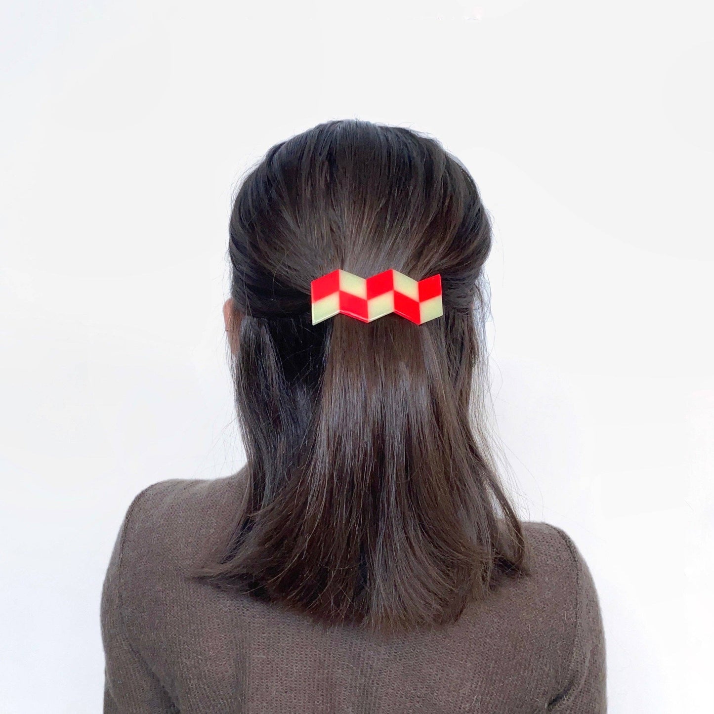 CHUNKS - Zigzag Barrette in Yellow + Punch
