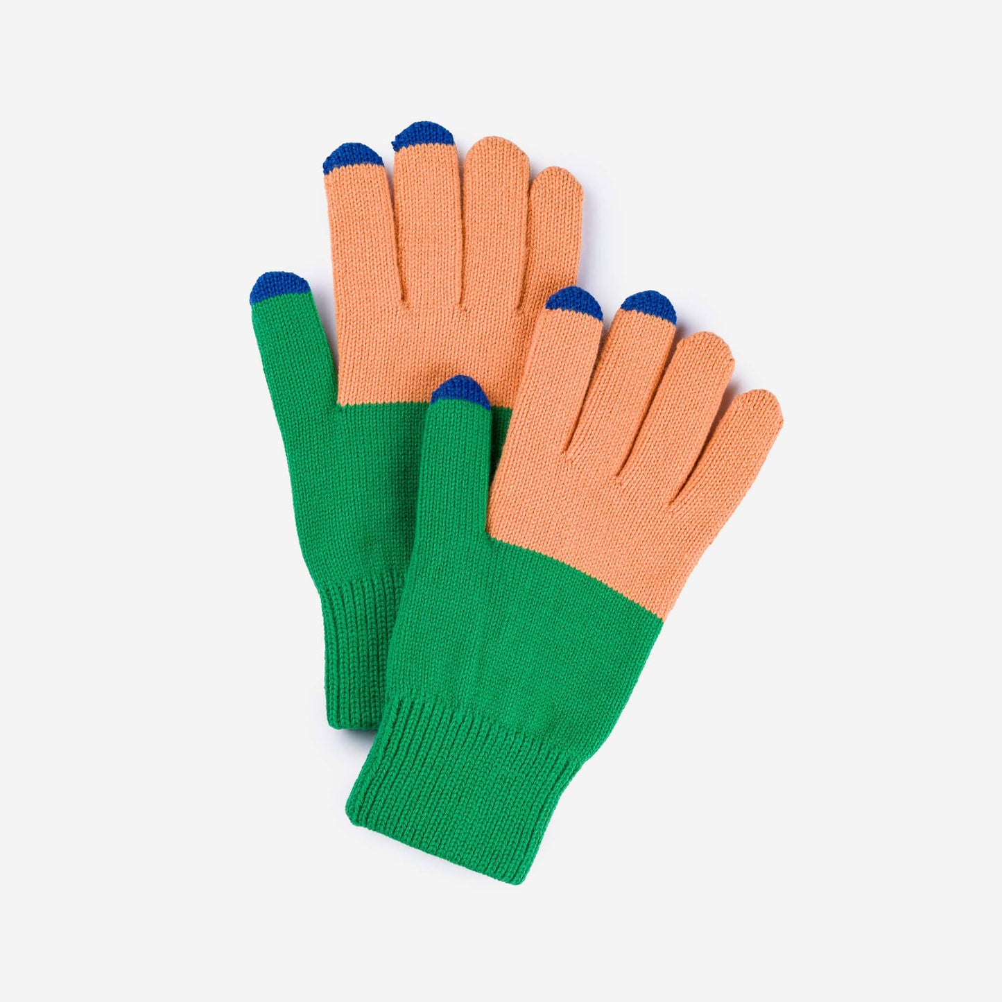 VERLOOP | knits - Colorblock Knit Touchscreen Gloves: Jade Yellow