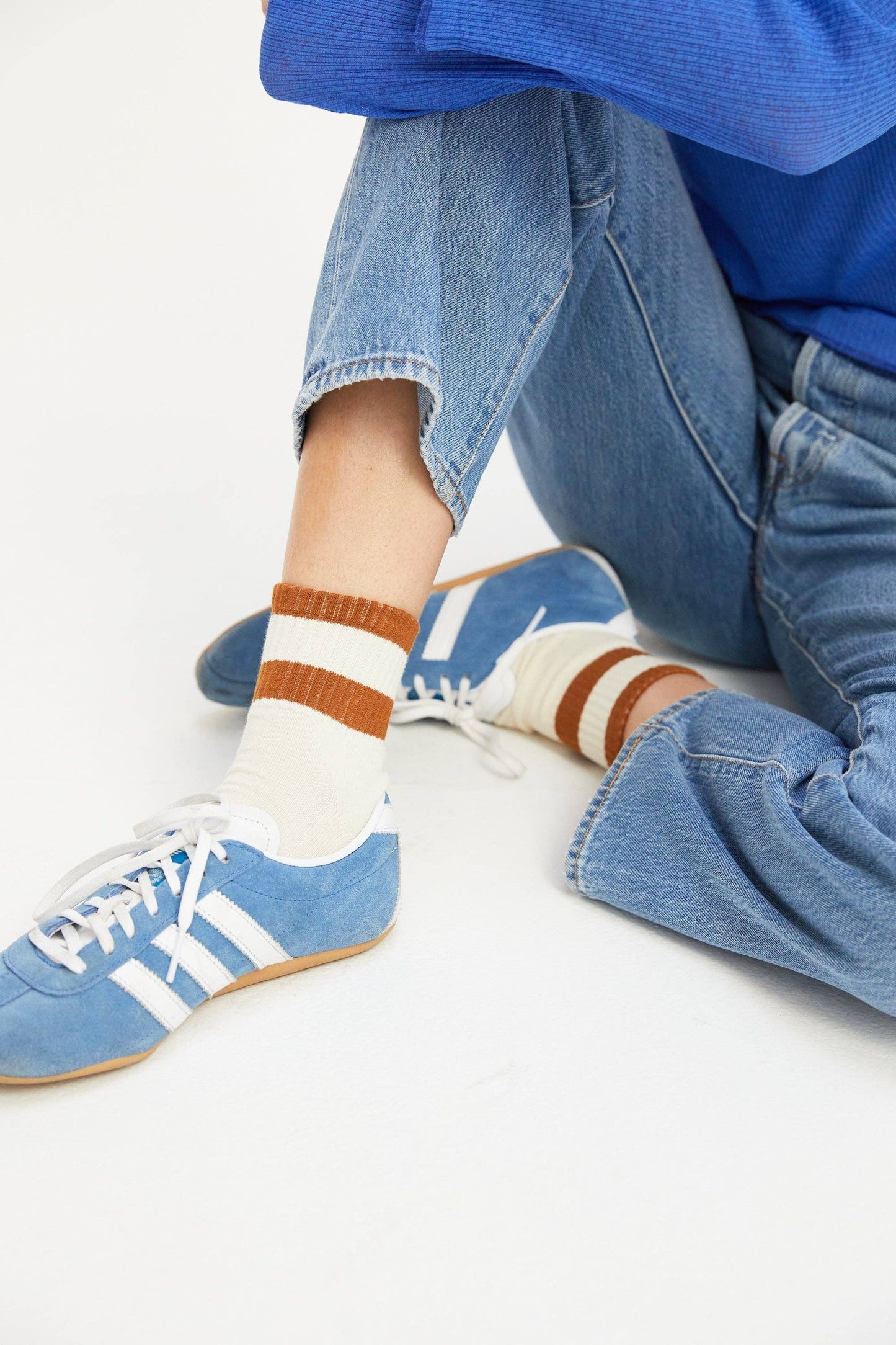 WELD Mfg. - Striped Quarter Socks: Cactus