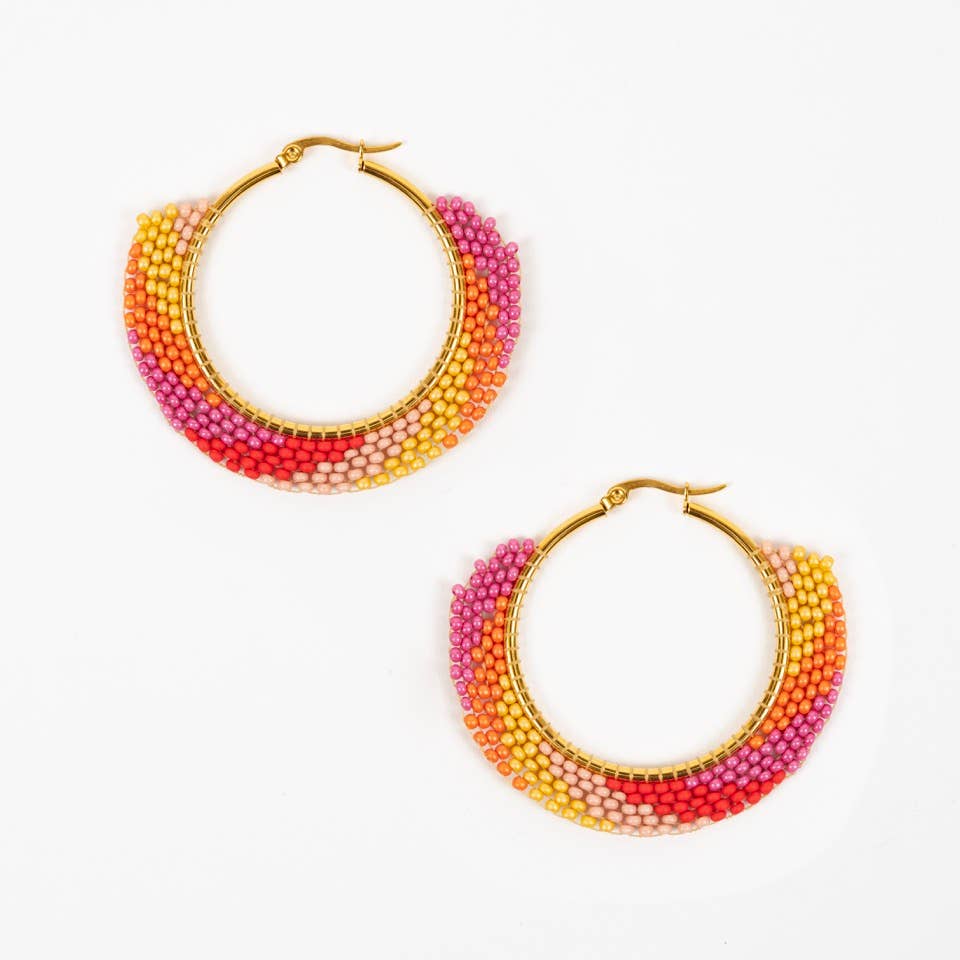 Altiplano - Swirl Hoop Earrings: Spring Tree