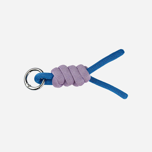 Colorblock Knot Keychain: Cobalt