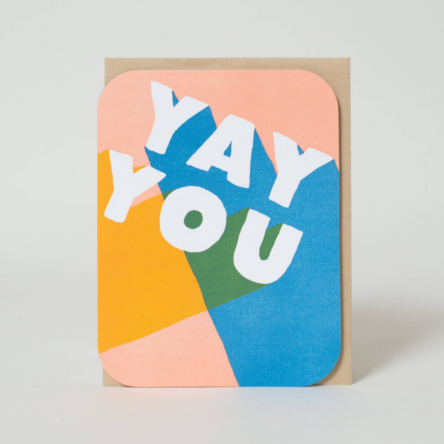 Egg Press Manufacturing - Yay You Bold Letters Congrats Card by Egg Press: Plastic sleeve