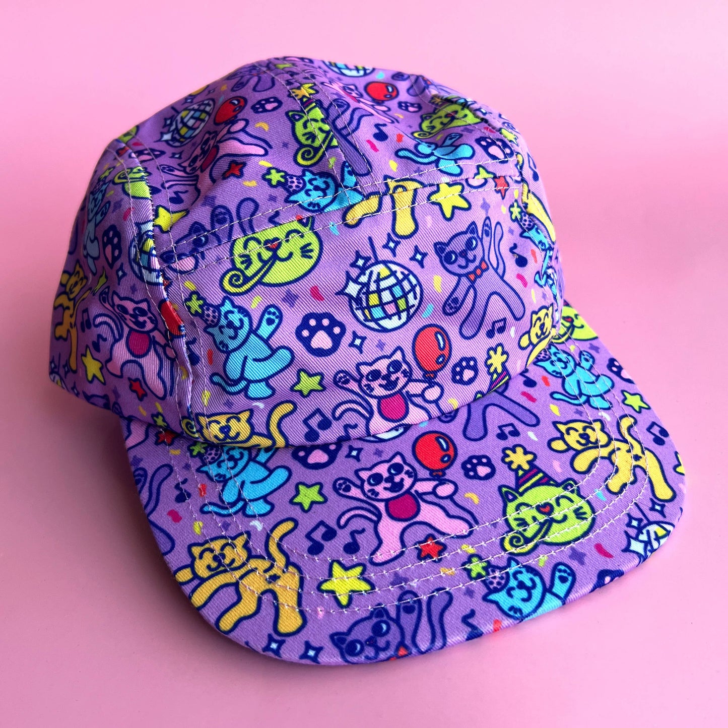 Hat - Disco Cats Pawty Pattern