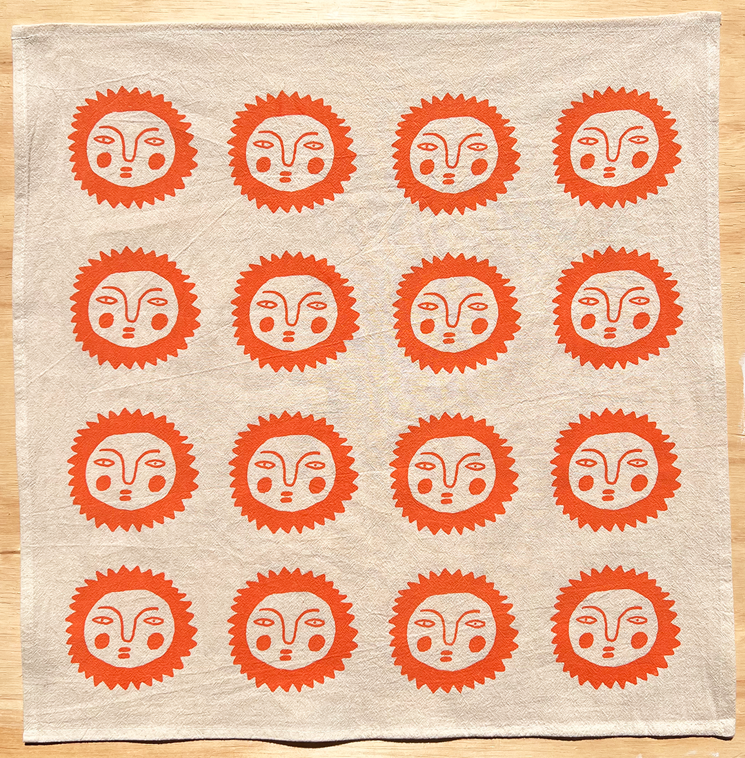 Nice life - Sun tea towel: Yellow