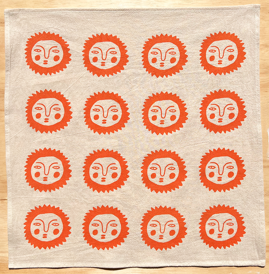 Nice life - Sun tea towel: Yellow