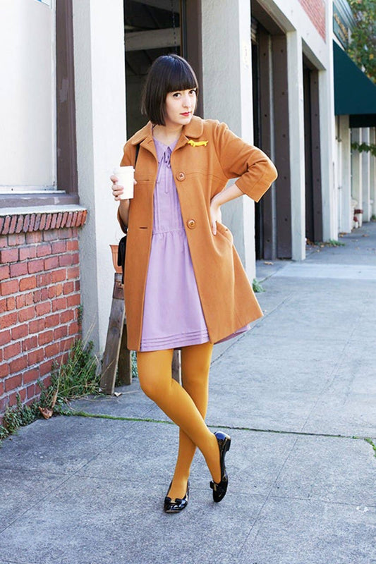 OPAQUE ZOKKI COLORED TIGHTS: Pear / Small to Medium