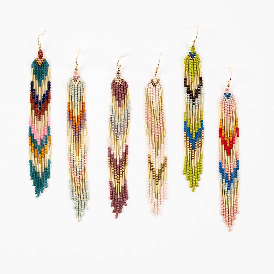 Free Spirit Fringe Earrings: Deep Pop