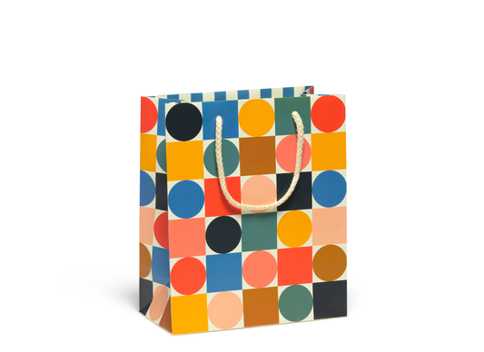 Red Cap Cards - Circles and Squares gift bag