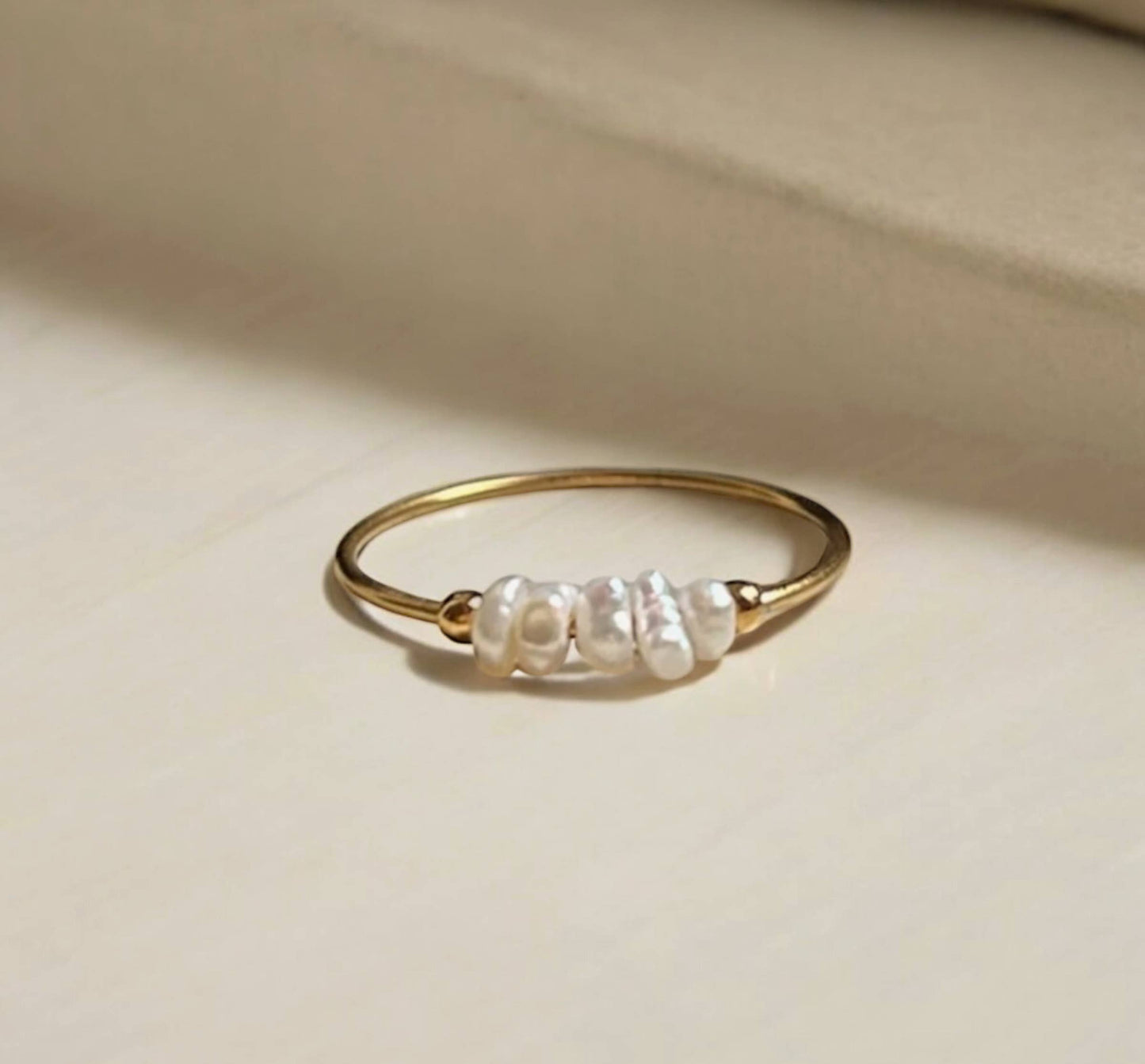 Boem Collection - Dainty Pearl Ring: 8
