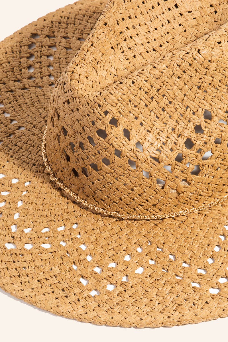 Anarchy Street - Rope Chain Straw Hat: KA