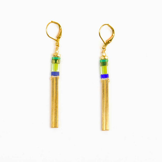 Altiplano - Miyuke Stick Earrings: Green