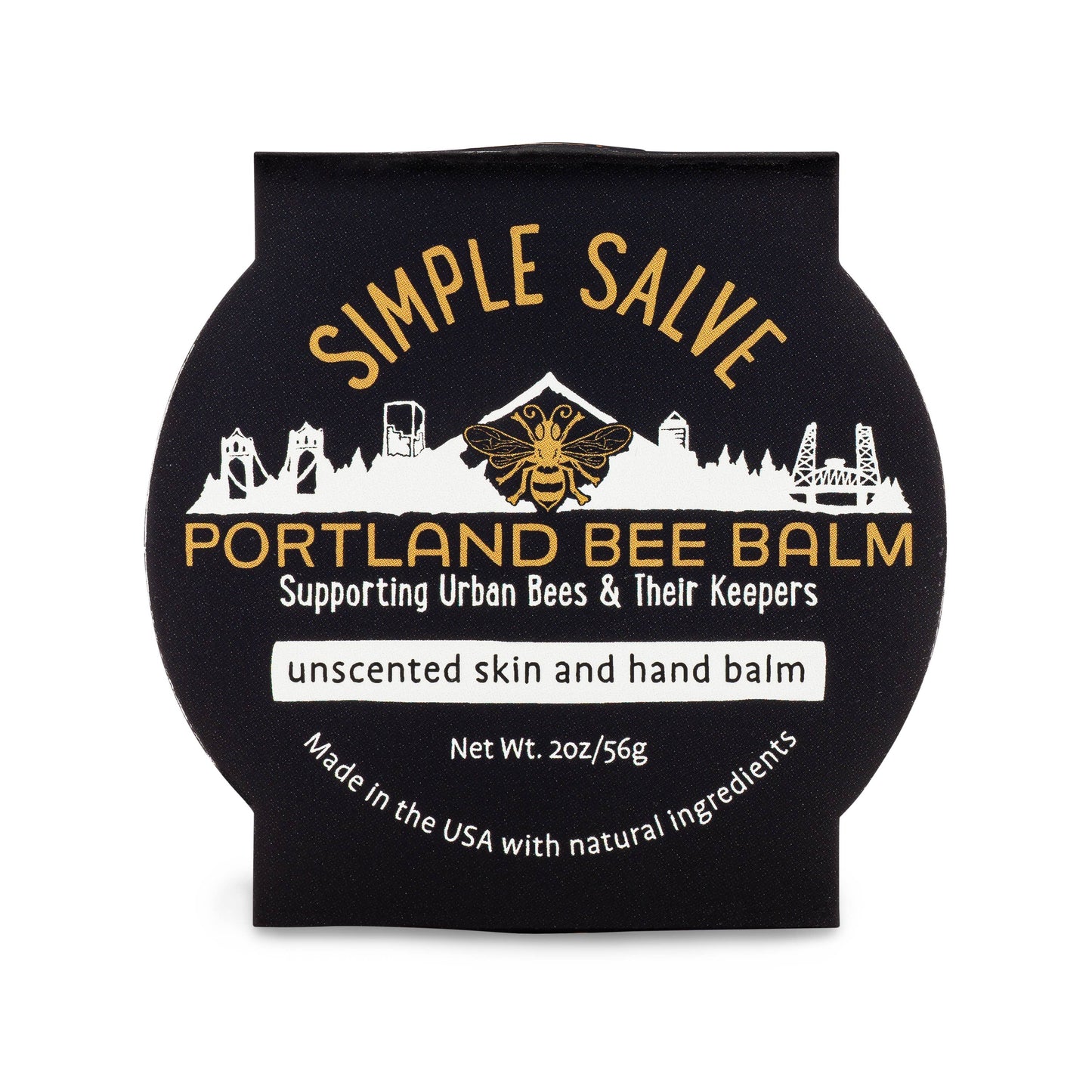 Portland Bee Balm - Simple Salve - Unscented Beeswax Skin and Hand Balm