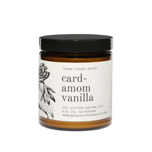 Cardamom Vanilla Natural Soy Candle 9 oz