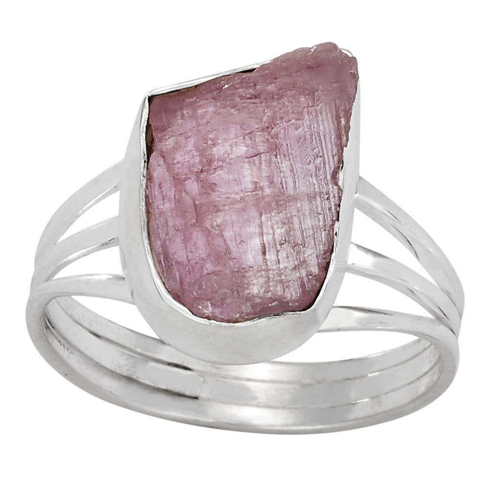 Tiger Mountain Jewelry - Bubblegum Kiss Sterling Silver Free Form Tourmaline Ring: 7