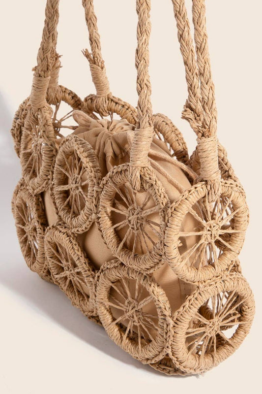 Intricate Braided Wheels Hand Bag: KA