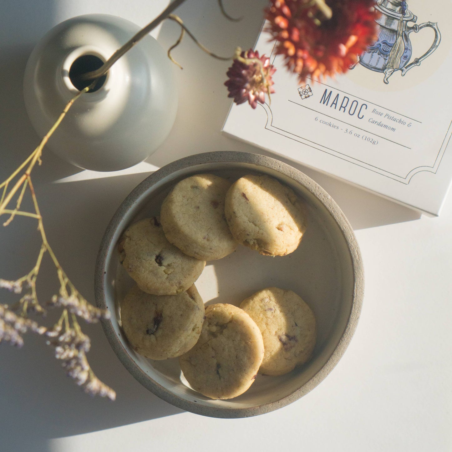 Makabi & Sons - Rose Pistachio Cardamom Cookies - Maroc