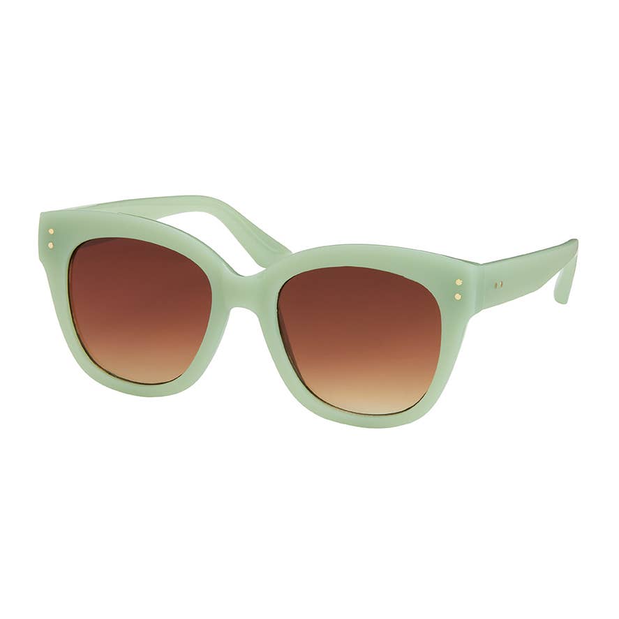 Blue Gem Sunglasses Inc - 1256 Rose- Round Cat Eye Sunglasses