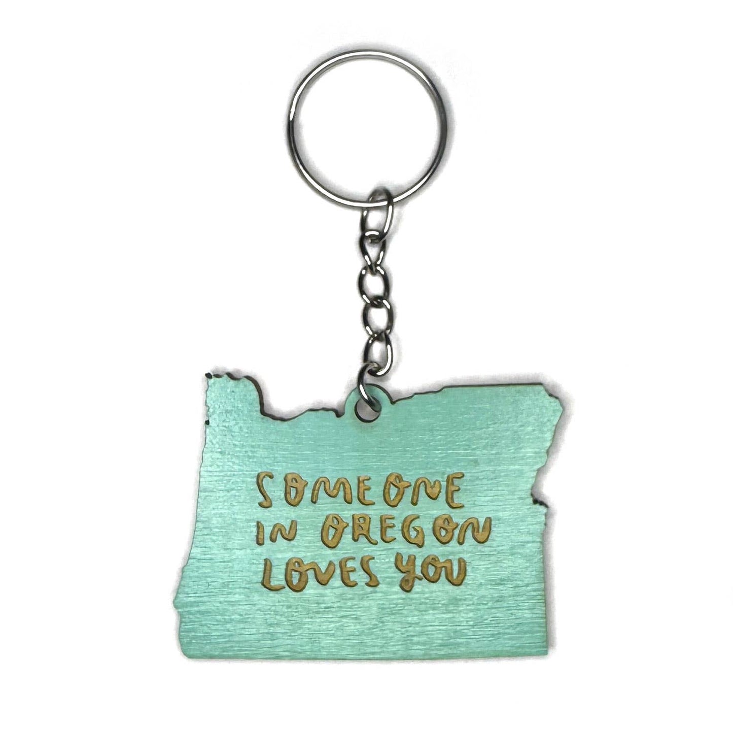 Someone in Oregon Loves You Keychain: Red