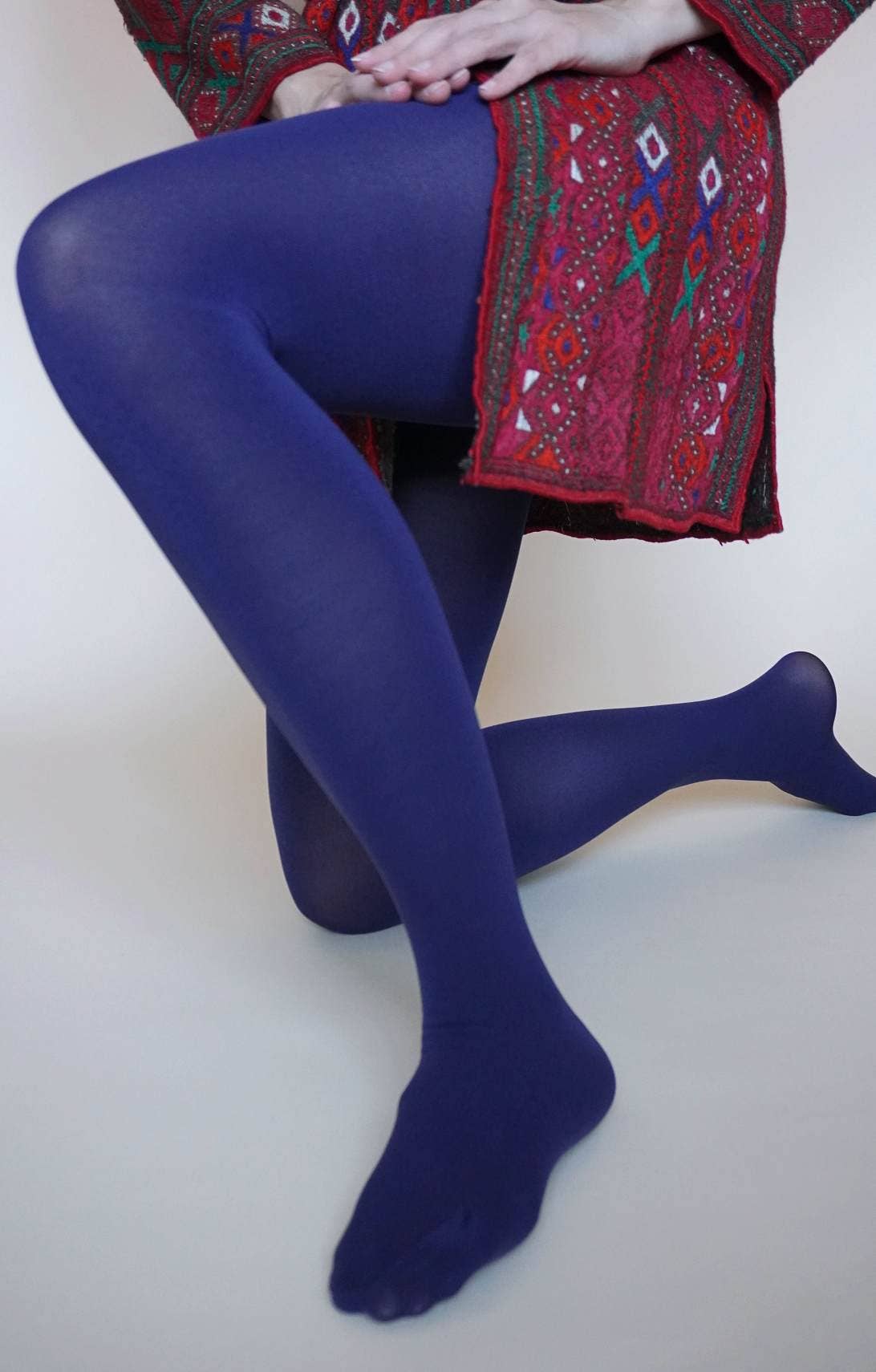 OPAQUE ZOKKI COLORED TIGHTS: Silver Grey / Small to Medium