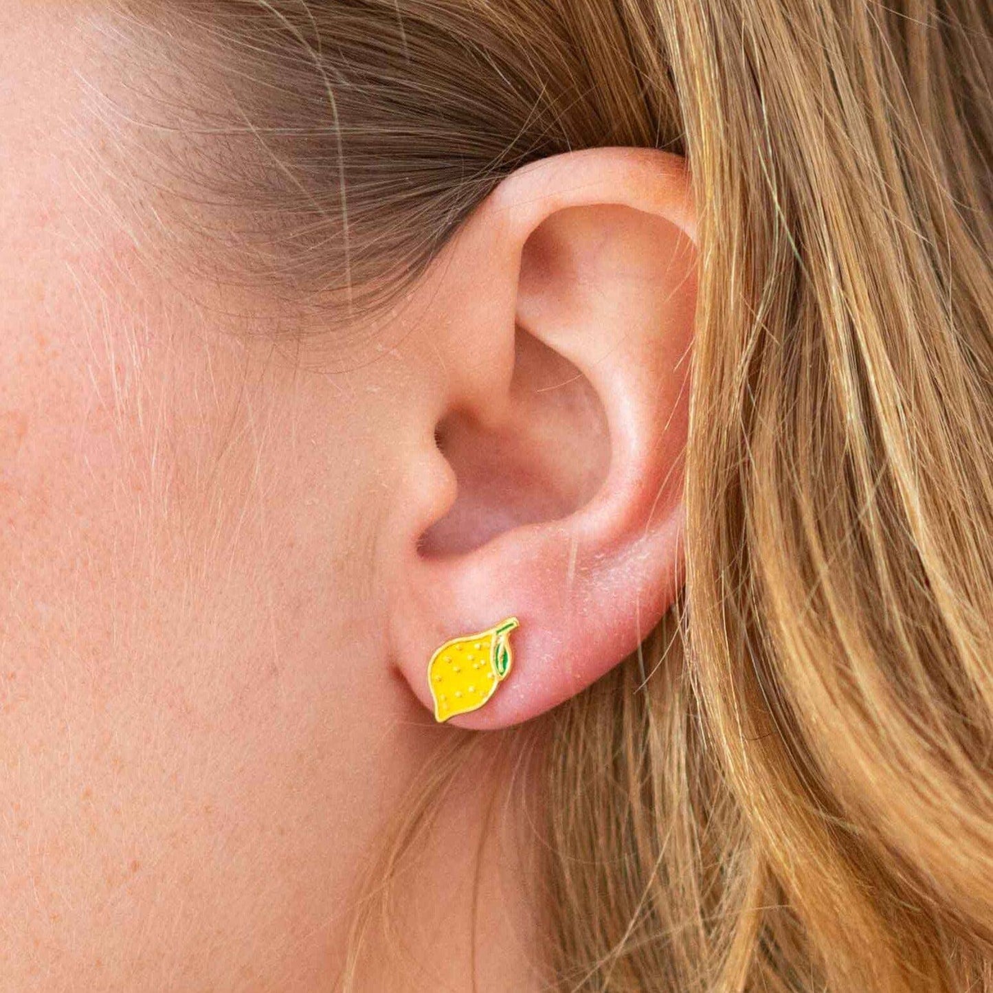 Jenny Lemons - Lemon Enamel Earrings