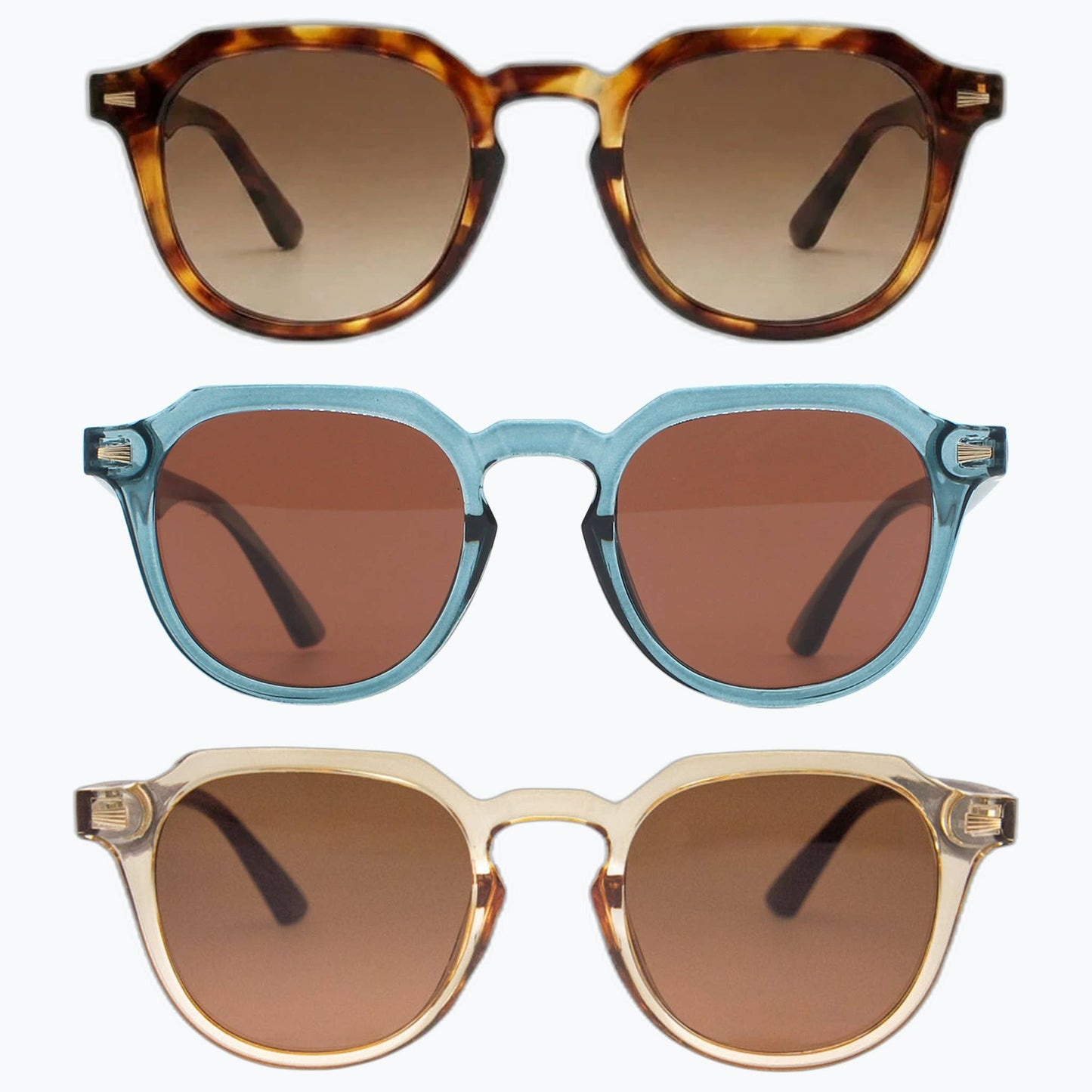 Jaxy Eyewear - Reverie by Jaxy - Retro Geometric Unisex Sunglasses: Blue