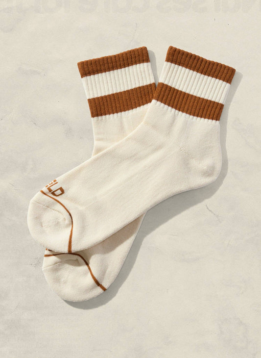 WELD Mfg. - Striped Quarter Socks: Rust