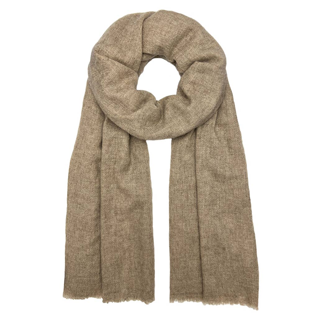 SLATE + SALT - Latte Handloom Cashmere Scarf