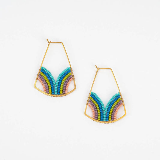 Altiplano - Wellspring Beaded Hoop Earrings: Playful