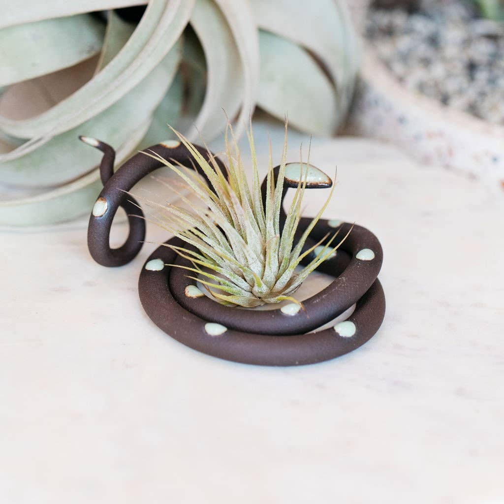 Carter & Rose - Medium Ceramic Snake: Sylvia / Without Plant