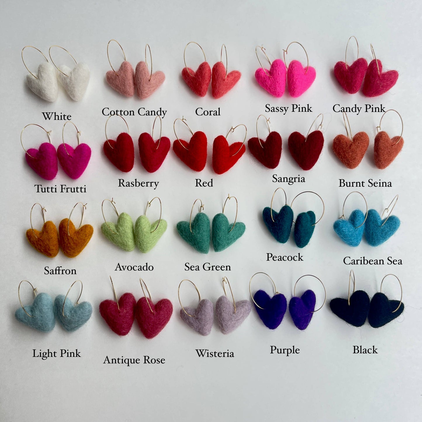 Heart Felt Earrings: Coral